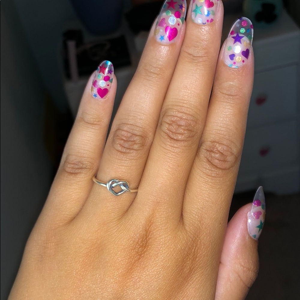 Delicate Heart Knot Ring